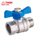 15mm brass ball valve for water meter valve ball with butterfly handle in good quality